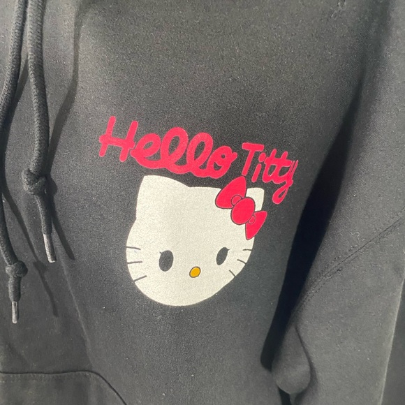 ALF ASSHOLES LIVE FOREVER Hello Titty Hello Kitty Hoodie Sweatshirt Black L, XXL - Picture 10 of 14